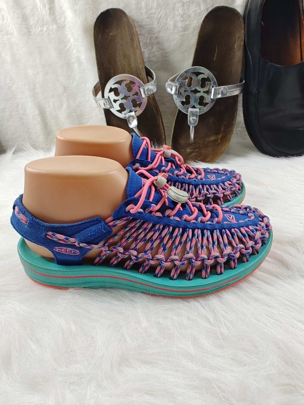 Keen UNEEK Multicolor Water Sandals Women Size 6.5 Braided Cord Comfort Outdoor - Picture 5 of 12